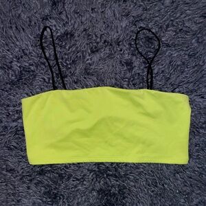 Neon yellow crop top